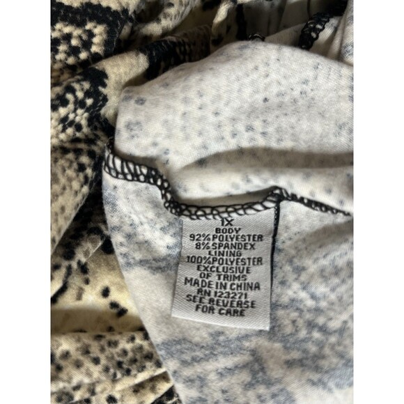 J for Justify XL Snakeskin Strapless Jumpsuit Boho Chic Resort Casual Stretchy - Picture 6 of 7